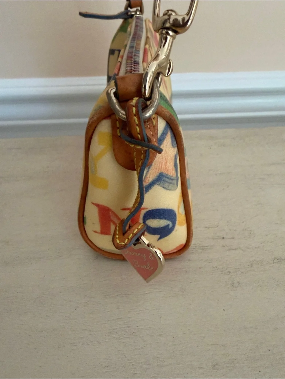 Dooney & Bourke Multicolor Alphabet Print mini bag - Picture 2 of 8